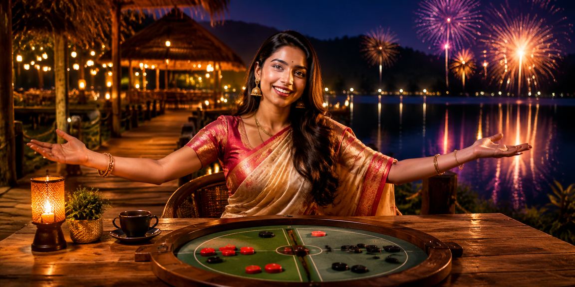 সেন্ট মার্টিন দ্বীপে শাড়ি পরা ব্যবহারকারী মোবাইলে পেমেন্ট ও বিশ্লেষণ দেখছেন